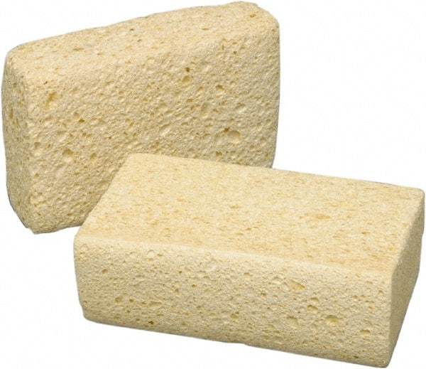 Ability One - 6-1/4" Long x 2-1/8" Wide x 1" Thick Scouring Sponge - Nonabrasive, Tan - Industrial Tool & Supply