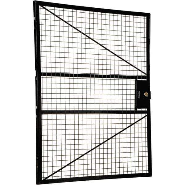 Vestil - 4' Long x 5' High, Black Hinged Door - Industrial Tool & Supply
