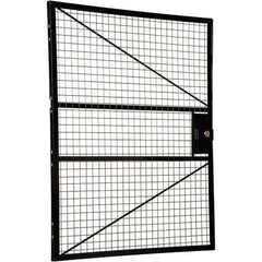 Vestil - 4' Long x 5' High, Black Hinged Door - Industrial Tool & Supply