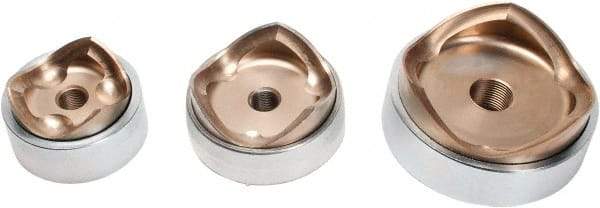 Greenlee - 10 Piece, 2-1/2 to 4" Punch Hole Diam, Hydraulic Knockout Set - Round Punch, 10 Gage Mild Steel - Industrial Tool & Supply