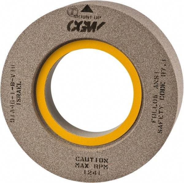 Camel Grinding Wheels - 18" Diam x 8" Hole x 2" Thick, I Hardness, 46 Grit Surface Grinding Wheel - Aluminum Oxide, Type 7, Medium Grade, 1,460 Max RPM, Vitrified Bond, Two-Side Recess - Industrial Tool & Supply