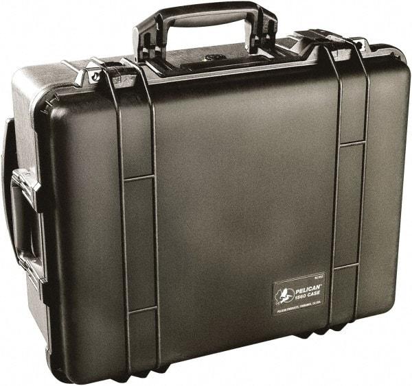 Pelican Products, Inc. - 17-59/64" Wide x 10-27/64" High, Clamshell Hard Case - Black, Polypropylene - Industrial Tool & Supply