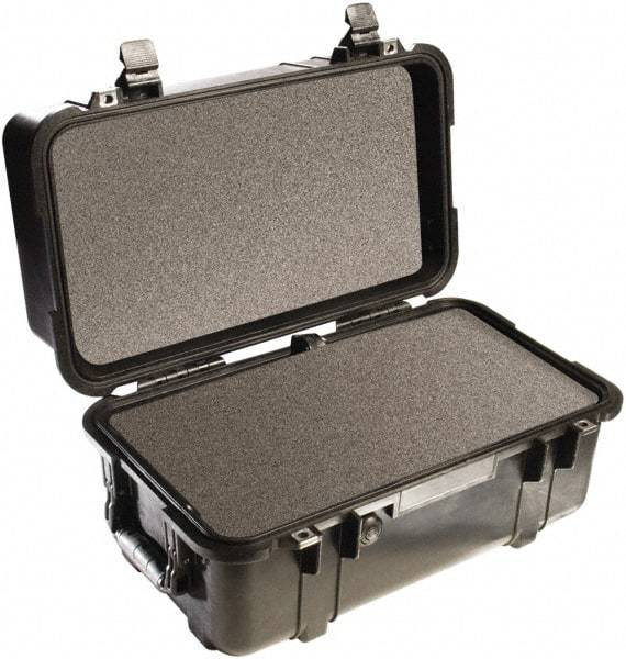 Pelican Products, Inc. - 12-47/64" Wide x 12-3/4" High, Clamshell Hard Case - Black, Polypropylene - Industrial Tool & Supply