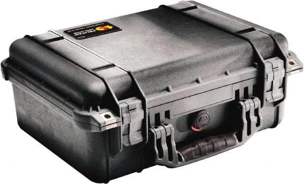 Pelican Products, Inc. - 13" Wide x 6-53/64" High, Clamshell Hard Case - Black, Polypropylene - Industrial Tool & Supply