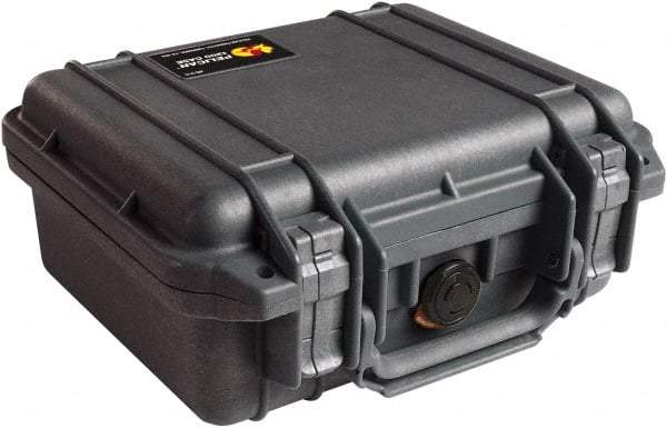 Pelican Products, Inc. - 9-11/16" Wide x 4-7/8" High, Clamshell Hard Case - Black, Polypropylene - Industrial Tool & Supply