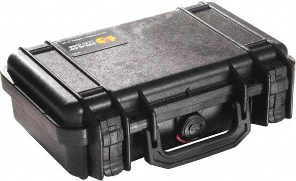Pelican Products, Inc. - 8-11/32" Wide x 3-25/32" High, Clamshell Hard Case - Black, Polypropylene - Industrial Tool & Supply