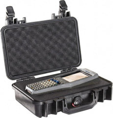 Pelican Products, Inc. - 8-11/32" Wide x 3-25/32" High, Clamshell Hard Case - Black, Polypropylene - Industrial Tool & Supply