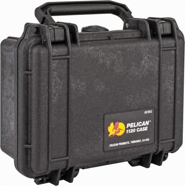 Pelican Products, Inc. - 6-49/64" Wide x 3-7/8" High, Clamshell Hard Case - Black, Polypropylene - Industrial Tool & Supply