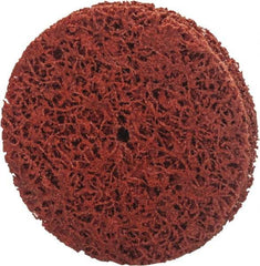 Norton - 4" Extra Coarse Grade Aluminum Oxide/Ceramic Deburring Disc - 1/4" Center Hole, Arbor Connection, Orange, 8,000 Max RPM - Industrial Tool & Supply