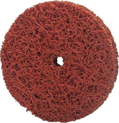 Norton - 6" Extra Coarse Grade Aluminum Oxide/Ceramic Deburring Disc - 3/8" Center Hole, Arbor Connection, Orange, 8,000 Max RPM - Industrial Tool & Supply