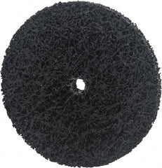 Norton - 6" Extra Coarse Grade Silicon Carbide Deburring Disc - 7/8" Center Hole, Arbor Connection, Black, 8,000 Max RPM - Industrial Tool & Supply
