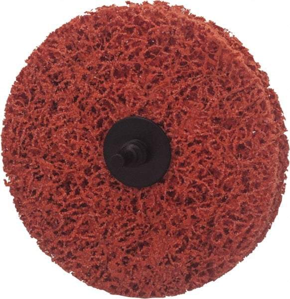 Norton - 4" Disc Diam, Ceramic Quick Change Disc - Type R Attaching System, Nonwoven, Orange, Extra Coarse Grade, 8,000 RPM - Industrial Tool & Supply
