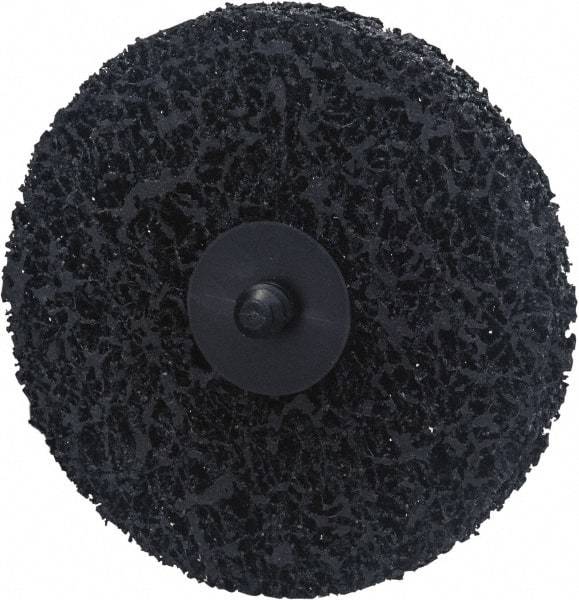Norton - 4" Disc Diam, Silicon Carbide Quick Change Disc - Type R Attaching System, Nonwoven, Black, Extra Coarse Grade, 8,000 RPM - Industrial Tool & Supply