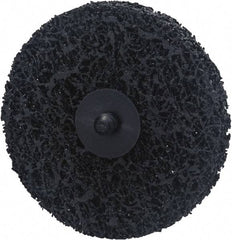 Norton - 4" Disc Diam, Silicon Carbide Quick Change Disc - Type R Attaching System, Nonwoven, Black, Extra Coarse Grade, 8,000 RPM - Industrial Tool & Supply