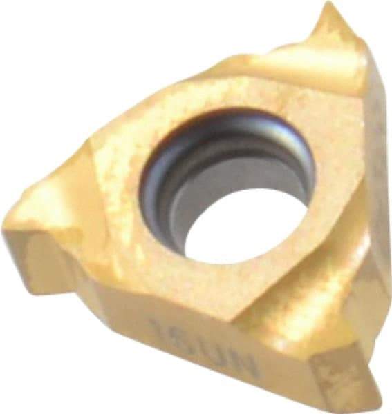 Seco - 11NR Internal Right Hand 16 UN Laydown Threading Insert - Grade CP500, TiAlN/TiN Coated Carbide - Industrial Tool & Supply