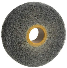 Norton - 6" Diam, 4" Face Width, 1" Center Hole, Medium Grade, Silicon Carbide Deburring Wheel - Convolute, Medium Density 4 Grade, 3,000 RPM - Industrial Tool & Supply