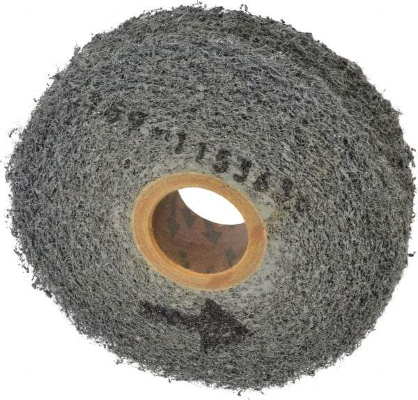Norton - 4" Diam, 1" Face Width, 1" Center Hole, Medium Grade, Silicon Carbide Deburring Wheel - Convolute, Medium Density 4 Grade, 4,000 RPM - Industrial Tool & Supply