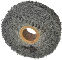 Norton - 4" Diam, 1" Face Width, 1" Center Hole, Medium Grade, Silicon Carbide Deburring Wheel - Convolute, Medium Density 4 Grade, 4,000 RPM - Industrial Tool & Supply