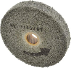 Norton - 6" Diam, 1" Face Width, 1" Center Hole, Medium Grade, Silicon Carbide Deburring Wheel - Convolute, Medium Density 4 Grade, 3,000 RPM - Industrial Tool & Supply