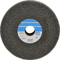 Norton - 6" Diam, 2" Face Width, 1" Center Hole, Medium Grade, Silicon Carbide Deburring Wheel - Convolute, Medium Density 4 Grade, 3,000 RPM - Industrial Tool & Supply