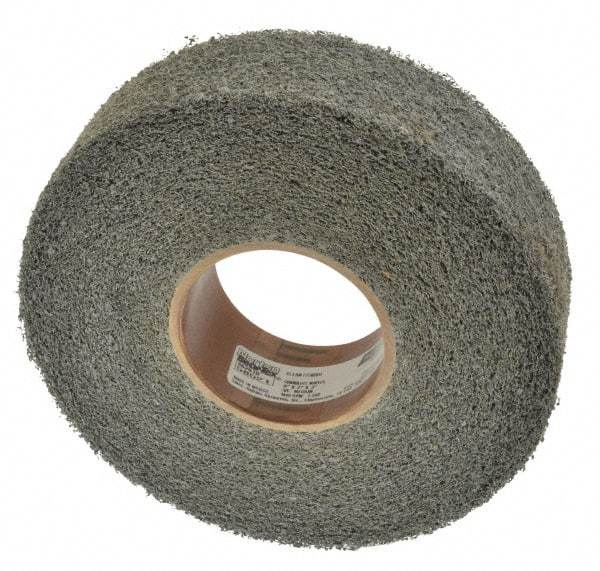 Norton - 8" Diam, 2" Face Width, 3" Center Hole, Medium Grade, Silicon Carbide Deburring Wheel - Convolute, Medium Density 4 Grade, 2,500 RPM - Industrial Tool & Supply