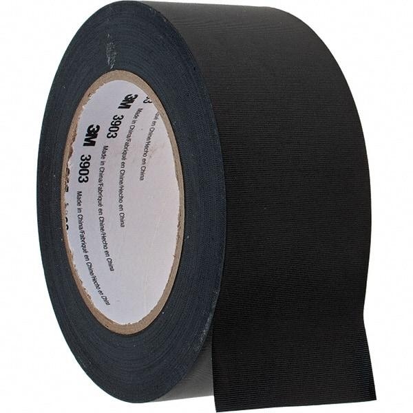 3M - 2" x 50 Yds Black Duct Tape - 6.5 mil, Rubber Adhesive, Vinyl Backing - Industrial Tool & Supply