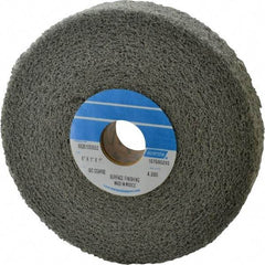 Norton - 6" Diam, 1" Face Width, 1" Center Hole, Coarse Grade, Silicon Carbide Deburring Wheel - Convolute, Medium Density 4 Grade, 4,500 RPM - Industrial Tool & Supply