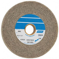 Norton - 6" Diam, 1" Face Width, 1" Center Hole, Medium Grade, Aluminum Oxide Deburring Wheel - Convolute, Medium Density 4 Grade, 4,500 RPM - Industrial Tool & Supply