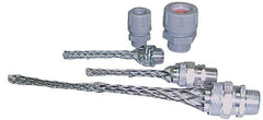 Woodhead Electrical - 19.05 to 22.23mm Capacity, Liquidtight, Straight Strain Relief Cord Grip - 1 NPT Thread, 9-1/4" Long, Aluminum - Industrial Tool & Supply