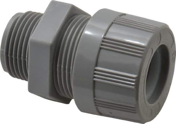Woodhead Electrical - 6.35 to 9.53mm Capacity, Liquidtight, Straight Strain Relief Cord Grip - 3/4 NPT Thread, Nylon - Industrial Tool & Supply