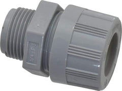 Woodhead Electrical - 17.45 to 20.62mm Capacity, Liquidtight, Straight Strain Relief Cord Grip - 3/4 NPT Thread, Nylon - Industrial Tool & Supply