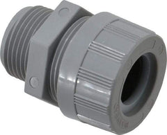 Woodhead Electrical - 19.05 to 22.23mm Capacity, Liquidtight, Straight Strain Relief Cord Grip - 1 NPT Thread, Nylon - Industrial Tool & Supply