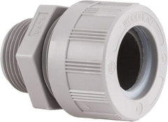Woodhead Electrical - 20.62 to 23.8mm Capacity, Liquidtight, Straight Strain Relief Cord Grip - 1 NPT Thread, Nylon - Industrial Tool & Supply
