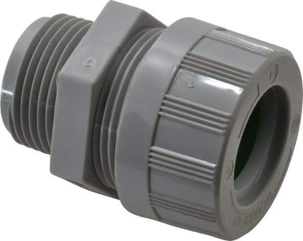 Woodhead Electrical - 22.23 to 25.4mm Capacity, Liquidtight, Straight Strain Relief Cord Grip - 1 NPT Thread, Nylon - Industrial Tool & Supply