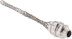 Woodhead Electrical - 19.05 to 22.23mm Capacity, Liquidtight, Straight Strain Relief Cord Grip - 1/2 NPT Thread, 7" Long, Aluminum - Industrial Tool & Supply