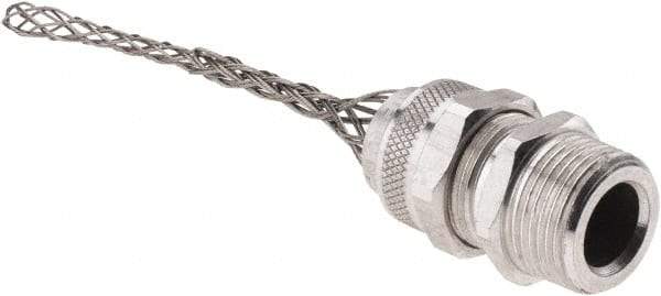 Woodhead Electrical - 6.35 to 9.53mm Capacity, Liquidtight, Straight Strain Relief Cord Grip - 3/4 NPT Thread, 5-5/8" Long, Aluminum - Industrial Tool & Supply