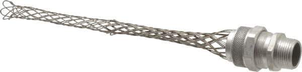 Woodhead Electrical - 15.88 to 19.05mm Capacity, Liquidtight, Straight Strain Relief Cord Grip - 3/4 NPT Thread, 9-1/2" Long, Aluminum - Industrial Tool & Supply