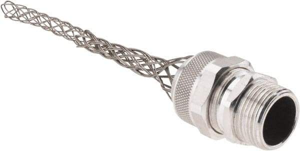 Woodhead Electrical - 11.1 to 14.4mm Capacity, Liquidtight, Straight Strain Relief Cord Grip - 1 NPT Thread, 5-3/4" Long, Aluminum - Industrial Tool & Supply