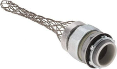 Woodhead Electrical - Liquidtight, Straight Strain Relief Cord Grip - 1-1/2 NPT Thread, 5-3/4" Long, Iron & Zinc-plated Steel - Industrial Tool & Supply