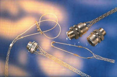 Woodhead Electrical - 3/4 to 0.99 Inch Cable Diameter, Tinned Bronze, Single Loop Support Grip - 22 Inch Long, 1,320 Lb. Breaking Strength, 14 Inch Mesh Length - Industrial Tool & Supply