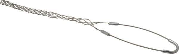 Woodhead Electrical - 1/2 to 0.61 Inch Cable Diameter, Tinned Bronze, Single Loop Support Grip - 18 Inch Long, 770 Lb. Breaking Strength, 11 Inch Mesh Length - Industrial Tool & Supply