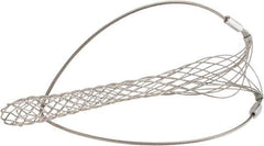 Woodhead Electrical - 2 to 2.49 Inch Cable Diameter, Tinned Bronze, Single Loop Support Grip - 28 Inch Long, 3,760 Lb. Breaking Strength, 22 Inch Mesh Length - Industrial Tool & Supply