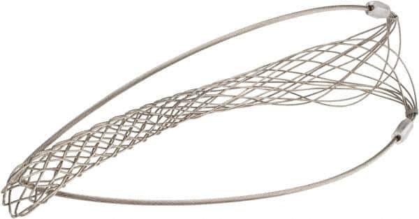 Woodhead Electrical - 2-1/2 to 2.99 Inch Cable Diameter, Tinned Bronze, Single Loop Support Grip - 42 Inch Long, 3,760 Lb. Breaking Strength, 24 Inch Mesh Length - Industrial Tool & Supply