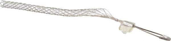Woodhead Electrical - 1 to 1.24 Inch Cable Diameter, Tinned Bronze, Offset Loop Support Grip - 22 Inch Long, 1,680 Lb. Breaking Strength, 15 Inch Mesh Length - Industrial Tool & Supply