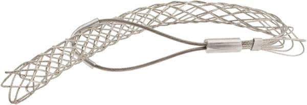 Woodhead Electrical - 1-1/4 to 1.49 Inch Cable Diameter, Tinned Bronze, Offset Loop Support Grip - 23 Inch Long, 1,680 Lb. Breaking Strength, 16 Inch Mesh Length - Industrial Tool & Supply