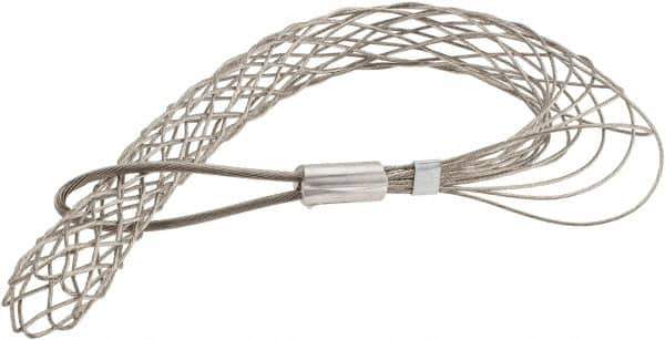 Woodhead Electrical - 2 to 2.49 Inch Cable Diameter, Tinned Bronze, Offset Loop Support Grip - 29 Inch Long, 3,760 Lb. Breaking Strength, 22 Inch Mesh Length - Industrial Tool & Supply