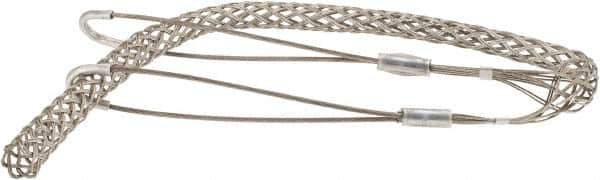Woodhead Electrical - 3/4 to 0.99 Inch Cable Diameter, Tinned Bronze, Double Loop Support Grip - 36 Inch Long, 2,700 Lb. Breaking Strength, 26 Inch Mesh Length - Industrial Tool & Supply
