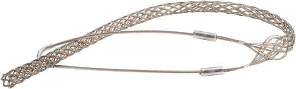 Woodhead Electrical - 3/4 to 0.99 Inch Cable Diameter, Tinned Bronze, Single Loop Support Grip - 36 Inch Long, 2,700 Lb. Breaking Strength, 26 Inch Mesh Length - Industrial Tool & Supply