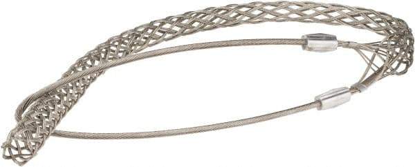 Woodhead Electrical - 1 to 1.24 Inch Cable Diameter, Tinned Bronze, Single Loop Support Grip - 39 Inch Long, 4,720 Lb. Breaking Strength, 29 Inch Mesh Length - Industrial Tool & Supply