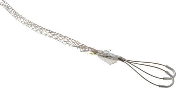 Woodhead Electrical - 3/4 to 0.99 Inch Cable Diameter, Tinned Bronze, Double Loop Support Grip - 21 Inch Long, 1,320 Lb. Breaking Strength, 14 Inch Mesh Length - Industrial Tool & Supply